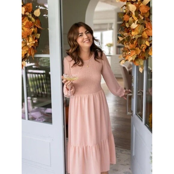 Jillian Harris Grace Midi Dress Mad About Style Fall 2023 Jilly Box NWT Rose - Picture 2 of 8